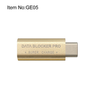 Adaptador Bloqueador de Datos USB C a USB de Aleación de Aluminio, Marca Gold, Nuevo, con Fuente de Alimentación AC/DC para Laptop y Teléfono Móvil, 100% Compatible con OEM