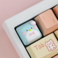 Keycap personnalisé en résine petit pingouin pour clavier mécanique à axe transversal, modèle JM-LT-XDW021, origine Chine, pièce unique et mignonne