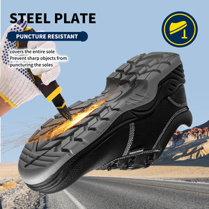 Zapatos de Seguridad JIANKUN con Puntera y Suela de Acero SBP, Anti-aplastamiento y Anti-pinchazos, Estándar Europeo, Precio de Fábrica para Hombre, Zapatos de Seguridad de 5 Dólares - Product Image 4