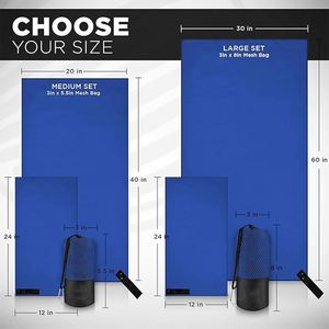 Serviette de sport en microfibre suédée à séchage rapide avec logo personnalisé, poche zippée, anti-sable, absorbante, pour la salle de sport, la gym et le bain - Product Image 4