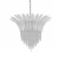 Lustre européen rétro de luxe en cristal Lampes à suspension à lame d'inspiration Murano simples pour salon ou restaurant