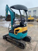 Venta caliente mini excavadoras usadas KUBOTA U17 con precio barato mini excavadora de orugas usada flexible KUBOTA U17