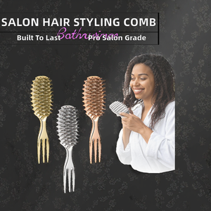 Peine Común con Mango de Plástico para Peluquería, para Pelucas, Peines de Agujas para Despeinar y Dar Volumen, para Peinar y Cortar el Cabello en Casa - Product Image 2