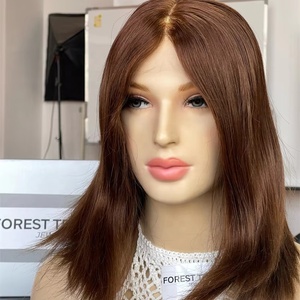 SHY Hair Nuevo diseño Peluca de cabello humano Europeo de 16 pulgadas Capa súper ligera Pelucas judías superiores de encaje para mujeres - Product Image 1