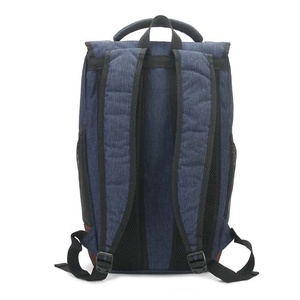 Denim Patched Softback Backpack 20-37L Unisex <b>Computer</b> Compartment Picnic <b>Bag</b> Bulk Supply - Product Image 4