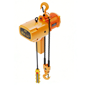 รอกโซ่ไฟฟ้า 4400 ปอนด์ 2 ตัน รอกยกอุตสาหกรรม 2T พร้อมตะขอ ความเร็วเดี่ยว/คู่ สำหรับคลังสินค้า โรงงาน เครนเหนือศีรษะ - Product Image 1
