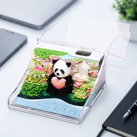 Bloc-notes en papier 3D stéréoscopique découpé au laser de taille mini, papeterie de poche portable pour le bureau et l'école