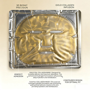 Gold Foil Collagen Mask Hydrogel Sheet Moisturizing Revitalizing All Skin Types - Product Image 1