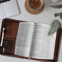 Étui de transport Bible en cuir à fermeture éclair par sublimation Étui Bible en similicuir PU vierge Logo personnalisé