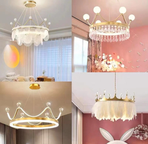 Lampadari a sfera con corona di cristallo con piume di struzzo lampada da <span class=keywords><strong>soffitto</strong></span> con nappe paralume decorativo da Bar - Product Image 5