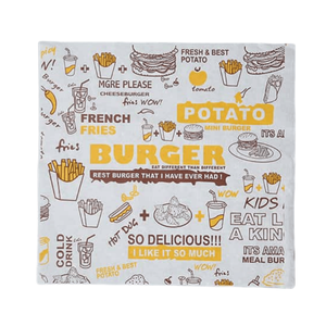30-45gsm biểu tượng tùy chỉnh dầu mỡ bằng chứng thực phẩm lớp Burger Sandwich Deli Pape thực phẩm bọc gói giấy - Product Image 1