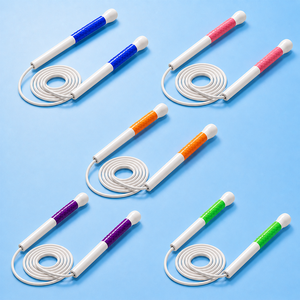 Fábrica <span class=keywords><strong>de</strong></span> Cuerdas para Saltar OEM ODM, <span class=keywords><strong>Cuerda</strong></span> <span class=keywords><strong>de</strong></span> Saltar <span class=keywords><strong>de</strong></span> Velocidad <span class=keywords><strong>de</strong></span> PVC <span class=keywords><strong>de</strong></span> 4 mm con Mango Largo Personalizado <span class=keywords><strong>de</strong></span> 19.5 cm para Fitness, Marca Privada, Venta al por Mayor - Product Image 6
