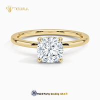 Bague en argent 925 avec diamant taille coussin de 0,8 CT, 2 CT, 3 CT, 3,5 CT, 5 CT pour femme, bijoux fins de mariage, bague en moissanite