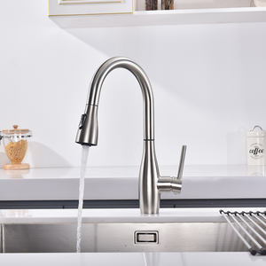 خلاطات صنبور حوض المطبخ القابل للسحب من الفولاذ المقاوم للصدأ ، صنبور أسود ، خلاط وصنابير للمطبخ قابلة للسحب - Product Image 3