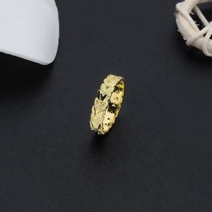 Anillo de Compromiso de Latón Chapado en Oro de 24K al por Mayor JXX, Estilo Clásico Simple, Joyería para Mujer, Oro de Dubái - Product Image 5