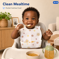 Bavoirs pour enfants MOMSBIB, sans BPA, imperméables, anti-déversement, anti-salissures, pour l'alimentation, 20 pièces pour 13-36 mois, directement de l'usine