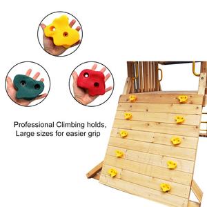 Equipo de entretenimiento al aire libre para niños, juego de columpio de madera, marco de escalada con torre de red, juego de columpio <span class=keywords><strong>Playcenter</strong></span> - Product Image 5