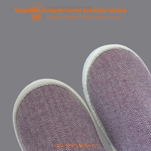 Vendita Diretta dalla Fabbrica, Pantofole Monouso in Cotone Ispessito Antiscivolo, Logo a V, Confezione da 100 Paia per Hotel e Saloni di Bellezza - Product Image 3