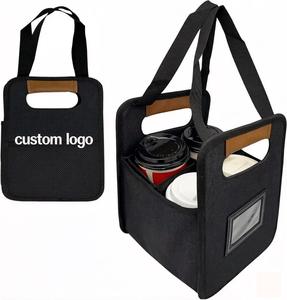 Bolsa Térmica Aislada 2 en 1 de 600D con Asa, Reutilizable, para 4 Latas/Vasos, Organizador de Bebidas, Bolsa de Transporte para Bebidas Frías y Calientes, OEM - Product Image 3