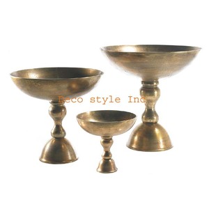 Cuenco de flores dorado cuenco de flores de metal pequeño - Product Image 1