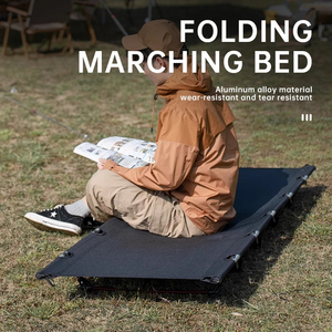 Modern Design <strong>Single</strong> Camp <strong>Bed</strong> Comfortable Oxford Cloth Foldable Sleeping <strong>Cot</strong> for Outdoor Beach Hospital &amp; Park Use - Product Image 2
