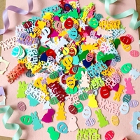 Confettis Lapin Pailleté Personnalisé Thème Pâques pour Décoration de Table et Fête de Pâques