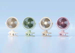 พัดลมตั้งโต๊ะแบบหนีบพร้อมรูปลักษณ์สีสันสดใส พลังลม 5 ระดับ ความจุขนาดใหญ่ อายุการใช้งานแบตเตอรี่ยาวนาน และการหมุนได้หลายมุม - Product Image 6