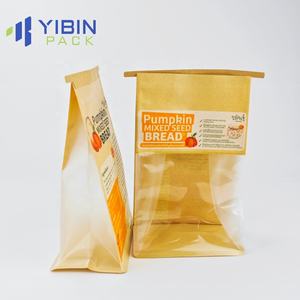 Bolsa con cremallera para embalaje de tostadas de alimentos, bolsas con cierre hermético de papel Kraft, bolsa de embalaje para tostadas de pan y aperitivos con ventana - Product Image 2