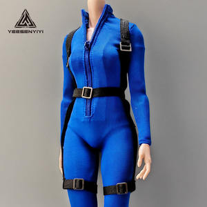 Combinaison à fermeture éclair pour femme à l'échelle 1/6, combinaison à bretelles, ceinture, vêtements, modèle adapté aux figurines de soldats de 12 pouces, poupées - Product Image 5
