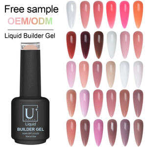 Wholesale Free Sample Soak Off UV/LED 42 Colors BIAB <strong>Gel</strong> Hema Tpo Free Liquid Brush-on Building <strong>Gel</strong> for Nail Extension Manicure - Product Image 5