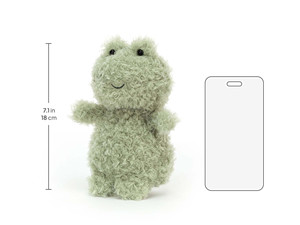 Peluche Rana Piccola JC 2026, Morbido Giocattolo <span class=keywords><strong>Verde</strong></span> Imbottito con Sorriso e Braccialetti per Decorazione Cameretta Neonato - Product Image 2