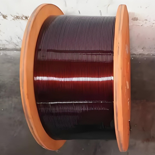Solid Enameled Insulated Flat Copper Wire for Electrical Motor Winding Transformers and Industry Cables