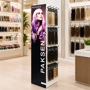 Expositor de cartón corrugado con gancho para pelucas y extensiones de cabello, impresión CMYK, fácil instalación para tiendas minoristas de belleza - Product Image 2