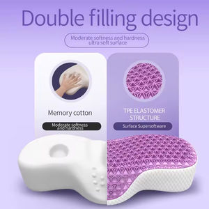 Oreiller cervical 3D en TPE, soutien ergonomique en <span class=keywords><strong>nid</strong></span> <span class=keywords><strong>d</strong></span>'<span class=keywords><strong>abeille</strong></span> pour le cou, soulagement de la douleur, oreiller rafraîchissant lavable pour les dormeurs latéraux - Product Image 3