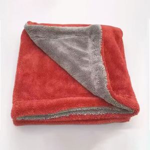 Chiffon de nettoyage en microfibre double face super absorbant, tissu épais tressé pour lavage de voiture, imprimé - Product Image 6