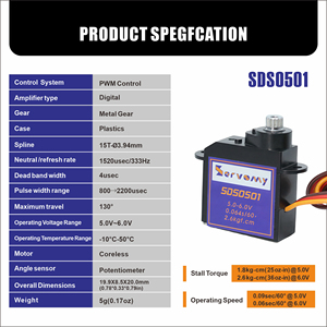 5G High-Precision Micro <strong>Servo</strong> Motor 1KG 6.0V Coreless Metal Gear Digital Mini RC <strong>Servos</strong> for Plane Mini Z Car Robot Smart Lock - Product Image 4