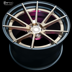 Borui 2 חתיכה מזויפת גלגלים עם פנים ברונזה מוברש, מט כפול צעד חבית על גלגל מזויף עבור mondeo <span class=keywords><strong>camaro</strong></span> - Product Image 5