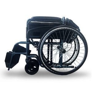 Fauteuil roulant manuel léger en acier KSM-203P avec grandes roues arrière pour utilisation en extérieur sur surfaces accidentées, fabricant OEM de rollators - Product Image 4