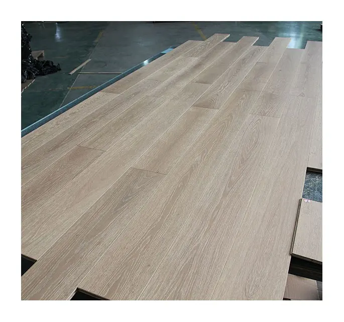 Pavimenti in legno massello ingegnerizzato rovere bianco di prima qualità da 3/4 "(3MM)