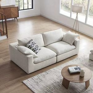 Sofá Seccional de tela de <span class=keywords><strong>interior</strong></span> en forma de L de diseño cuadrado moderno para muebles interiores de sala de estar - Product Image 3
