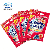 Sachet Doypack en plastique OEM de haute qualité, résistant à l'humidité, avec poignée, pour emballage de lessive, shampoing et lotion (200g/500g/800g)