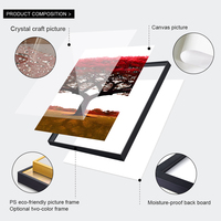 Nordisches Modernes 3-teiliges Rotes Baum-Landschaftsposter Digital Gedruckte Wandkunst Dekoration Gemälde für Wohnzimmer Heim-Kunstwerk Dekoration