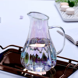 Prix <span class=keywords><strong>d</strong></span>'usine, pichet à <span class=keywords><strong>eau</strong></span> en verre borosilicate soufflé à la main de 1,2 L pour la maison, pichet en verre de 1,3 L - Product Image 2