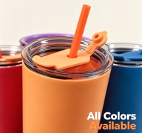 Gobelet isotherme double paroi grande capacité réutilisable pour boissons, tasses à glace d'extérieur, bouteille d'eau, gobelet en plastique avec poignée et paille