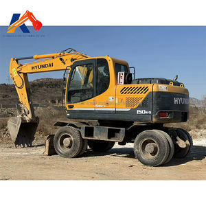 Máquina de construcción usada barata de la suciedad Excavadora de ruedas de la suciedad Pintura original Excavadora de ruedas de Hyundai 15ton 150W usada - Product Image 1