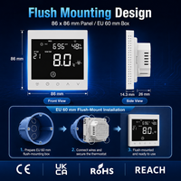 Termostato Inteligente WiFi Tuya Programable Semanalmente para Calefacción por Suelo Radiante, 16A 25A 5500W, Certificado CE, OEM, 100v-240v, Proveedor
