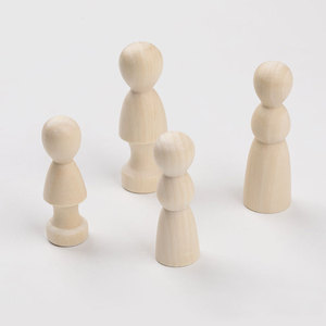 Wooden Figurines 60mm 70mm Boy Girl Natural Finish Diy Jewelry <b>Accessories</b> Eco Friendly <b>Doll</b> Shape Yiwu Origin - Product Image 2