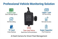 Cámara de salpicadero para flotas con IA de 4 canales, sistema MDVR 1080P ADAS DMS con 4G GPS WiFi para coches/taxis/camiones/autobuses