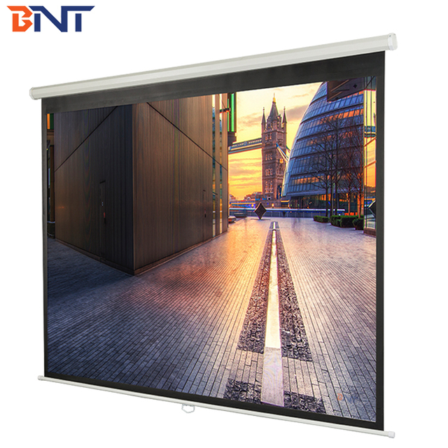 150 Inch 4:3 Matte White Manual Wall and Ceiling Projection Screen for Office Accessories