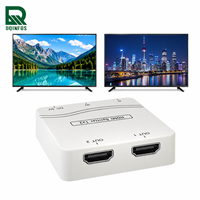 Répartiteur 1x2 4K, 1 entrée 2 sorties, avec transmission CEC, alimentation Micro USB, égaliseur de signal pour affichage vidéo en hall d'exposition ou bar